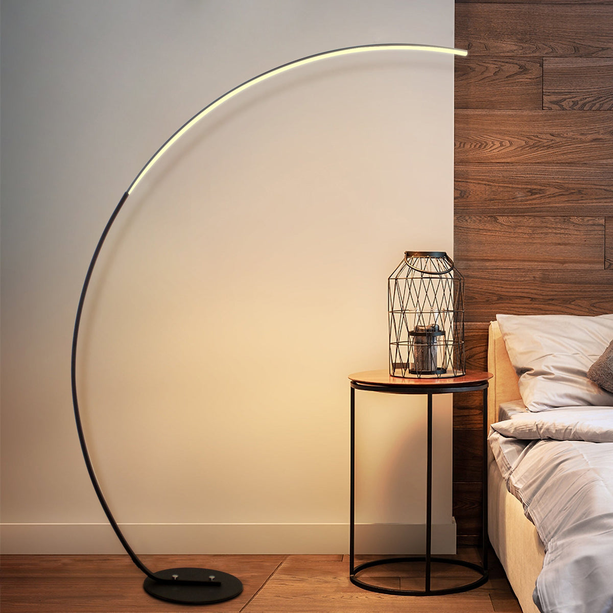 Modern Arc Floor Lamp, Dimmable RGBW