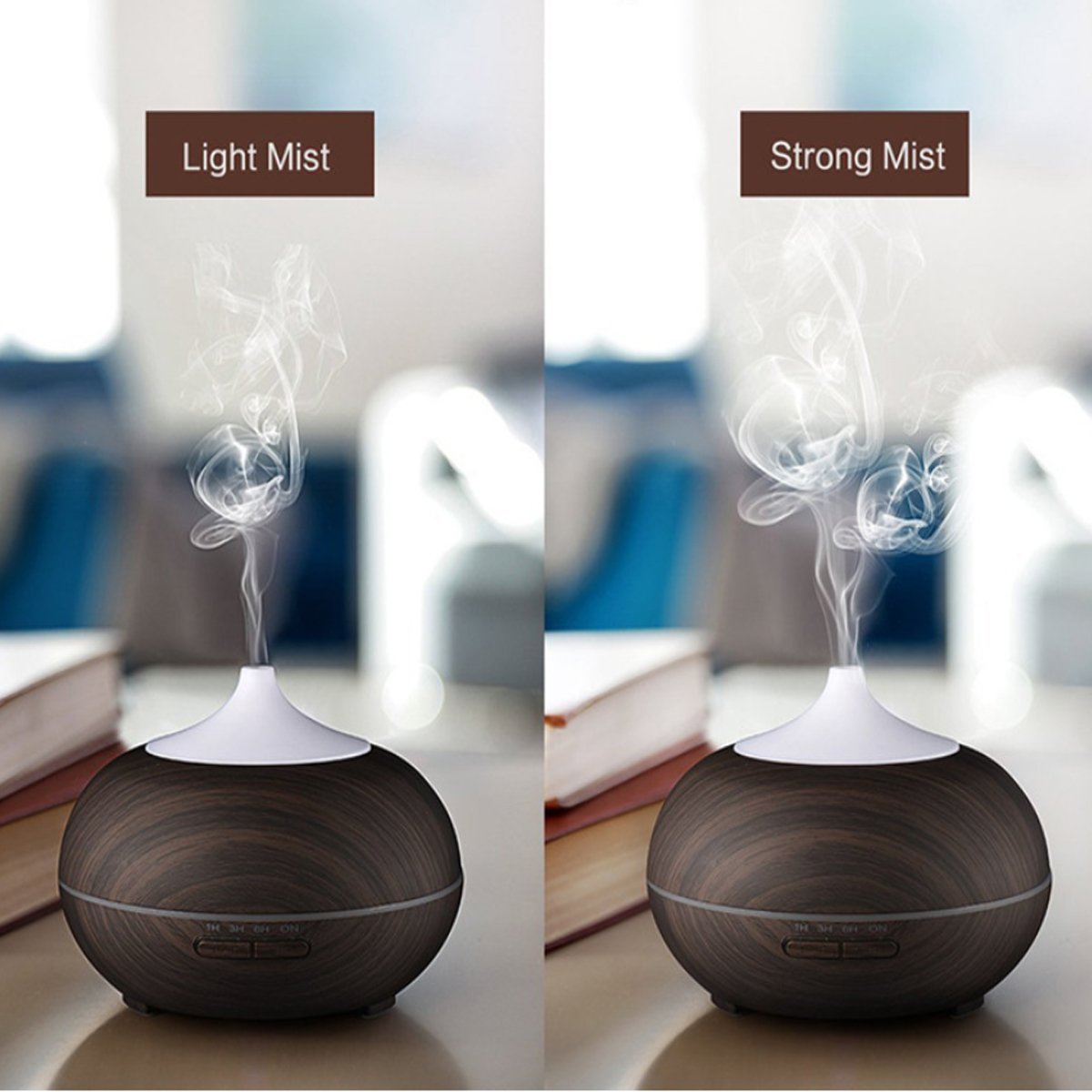 Wood Grain Essential Oil Diffuser and Humidifier