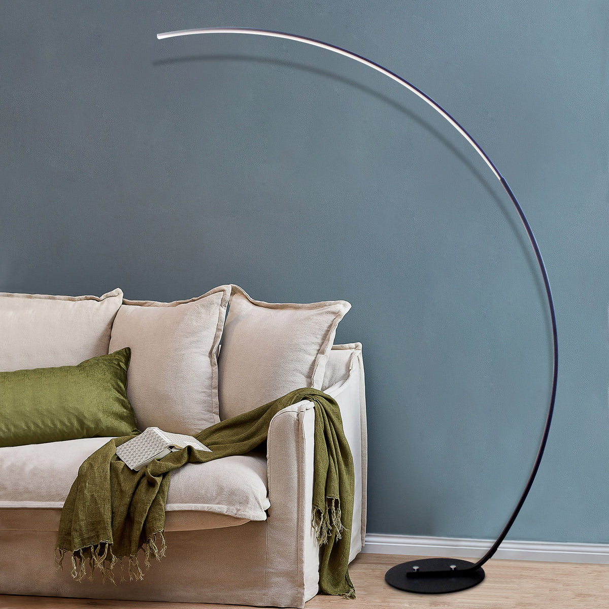 Modern Arc Floor Lamp, Dimmable RGBW
