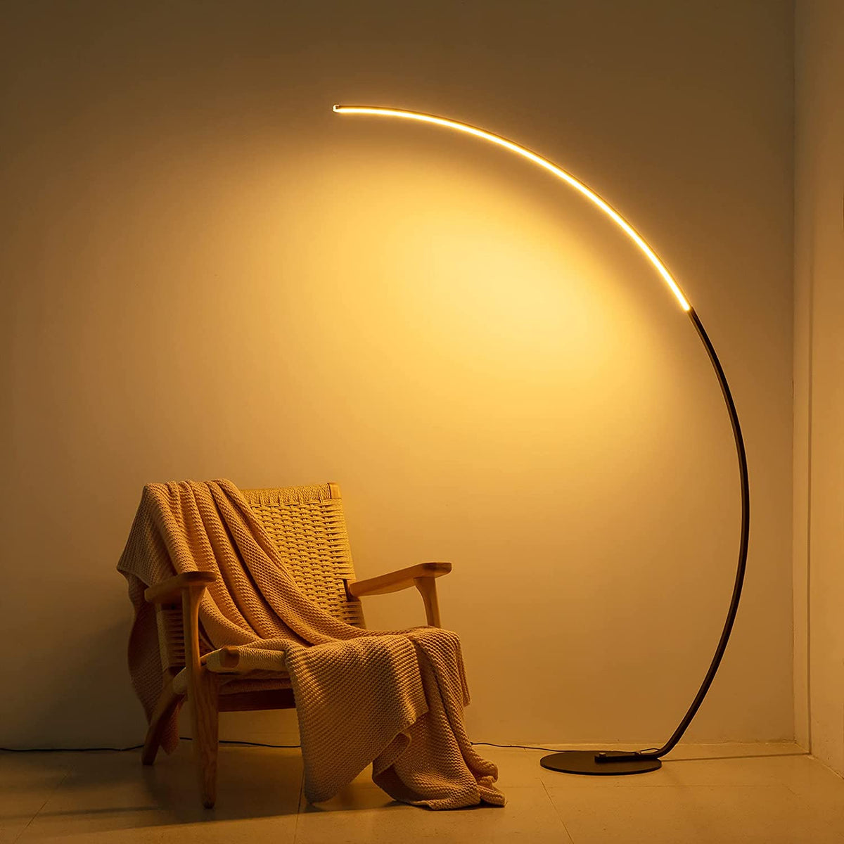 Modern Arc Floor Lamp, Dimmable RGBW