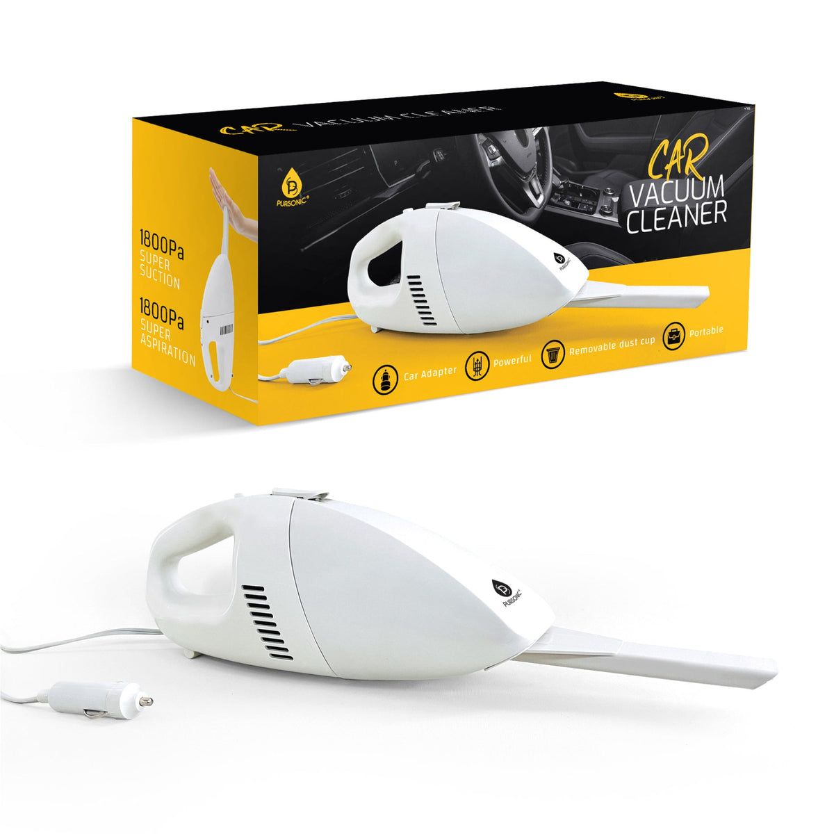 Portable Car Vacuum Cleaner, Wet and Dry